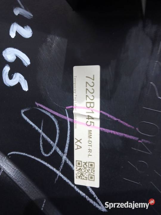 TAPICERKA BOCZEK PRAWY LEWY TYŁ KOMPLET Rok produkcji 2017