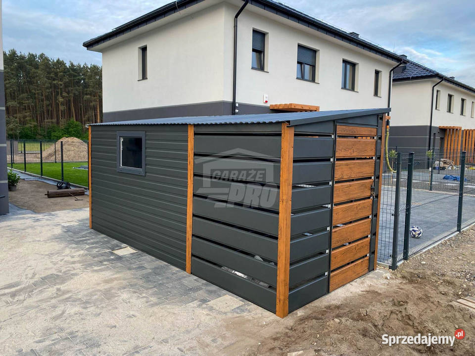 Schowek Domek Ogrodowy 3x2m wiata 2m 2x Drzwi