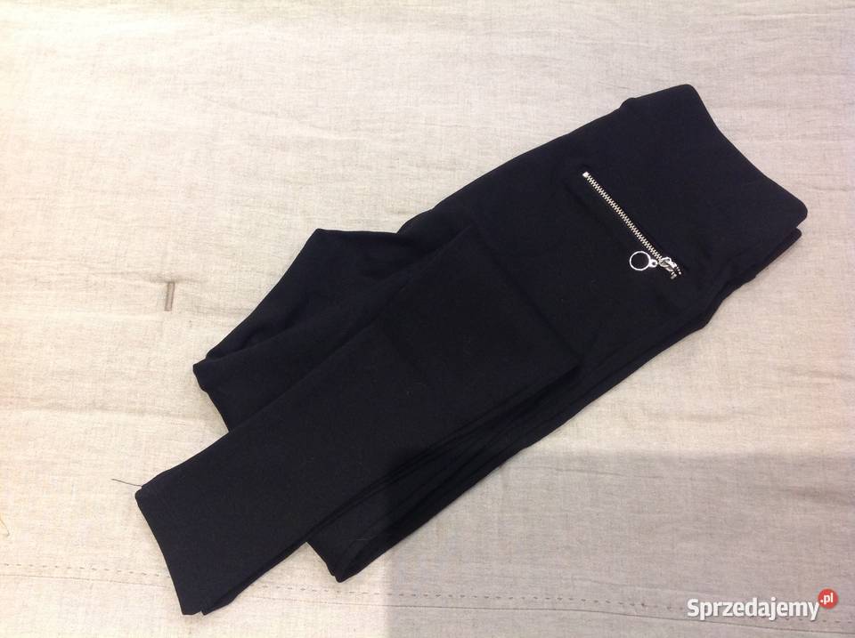 Czarne legginsy z zamkami r S j nowe Rozmiar 36(S) lubuskie Nowa Sól