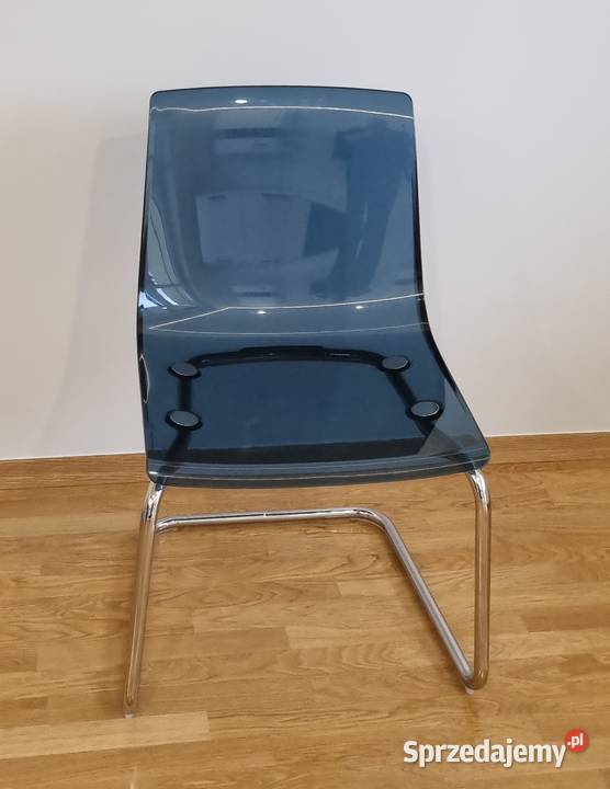 KRZESŁO IKEA TOBIAS niebieskie przezroczyste Kalisz