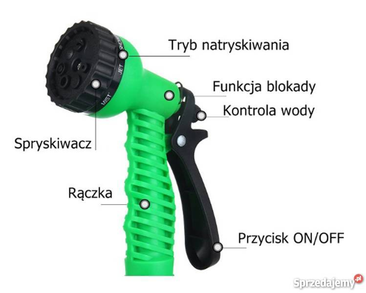 Wąż Ogrodowy Do Wody Rozciągliwy 10m 30m Pistolet Przasnysz Sprzedajemypl 