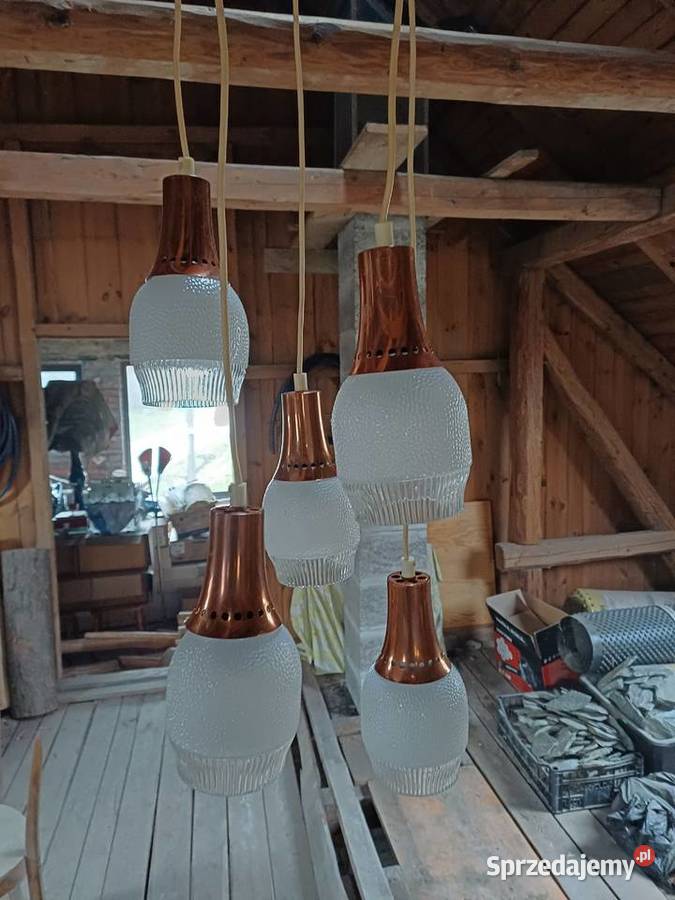 Retro lampa wisząca Kamenick enov z1965 roku Lubań