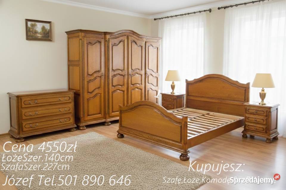 Piękna Sypialnia Dębowa Meble do sypialni śląskie