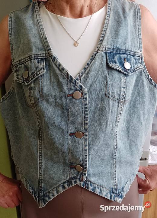 4446 XXL3XL Dżinsowa kamizelka z Londynu Kraków