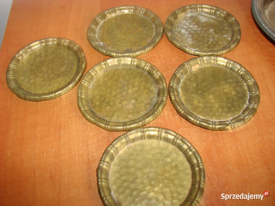 mosiężne podkładki pod kieliszki Pruszcz Gdański