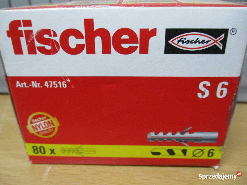 Kołek rozporowy Fischer s6 art 47516 6x30 art Mogilno sprzedam