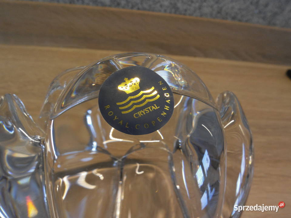 ROYAL COPENHAGEN LOTUS KRYSZTAŁOWY ŚWIECZNIK Raszków