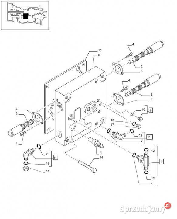 Holland T6010 T6090 T6070 Zawor elektromagnet Pozostałe Jastrzębniki