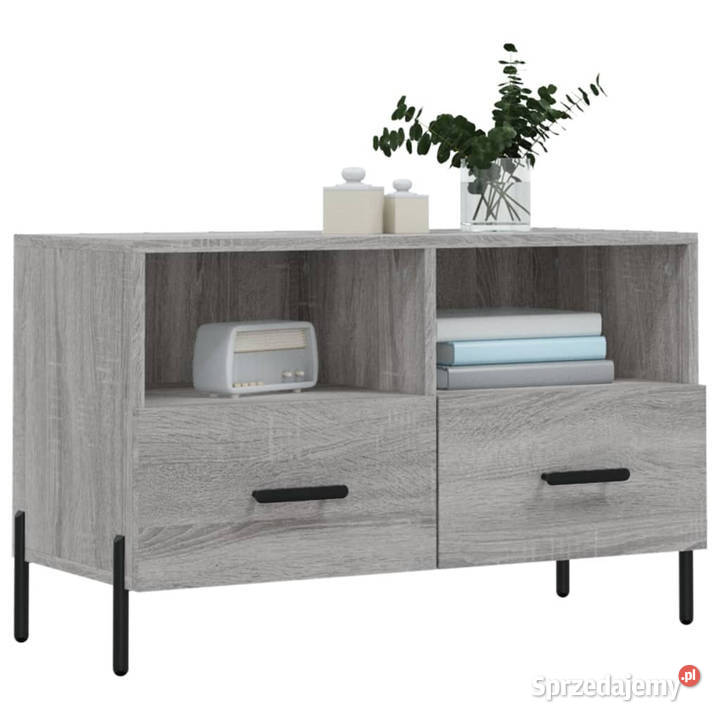 Szafka pod telewizor szary dąb sonoma 80x36x50