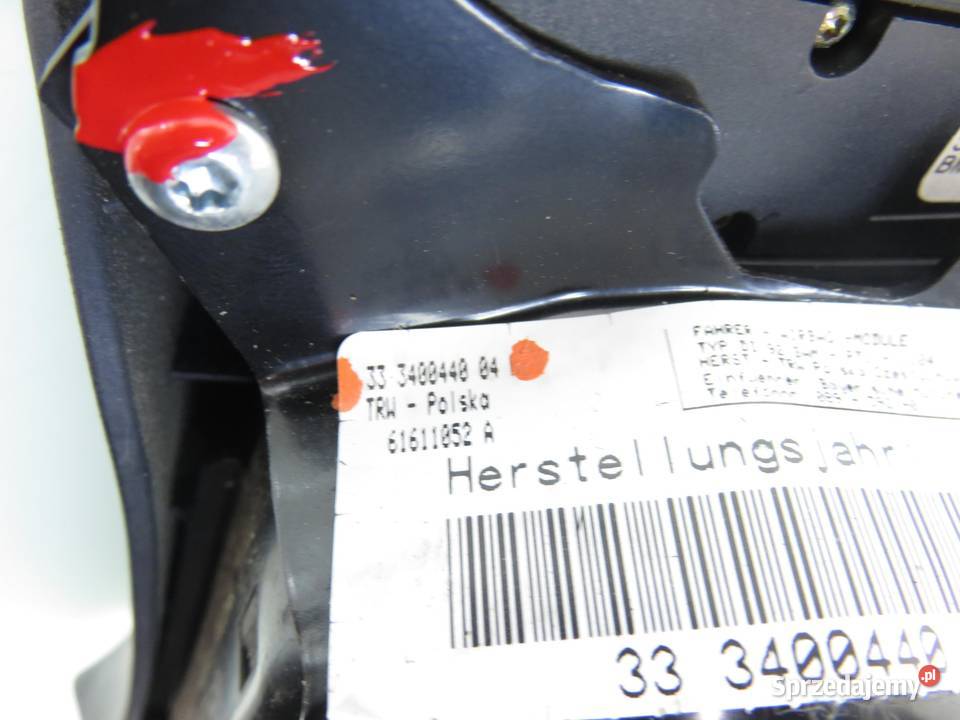 PODUSZKA KIEROWCY BMW X3 E83 333400440 osobowe