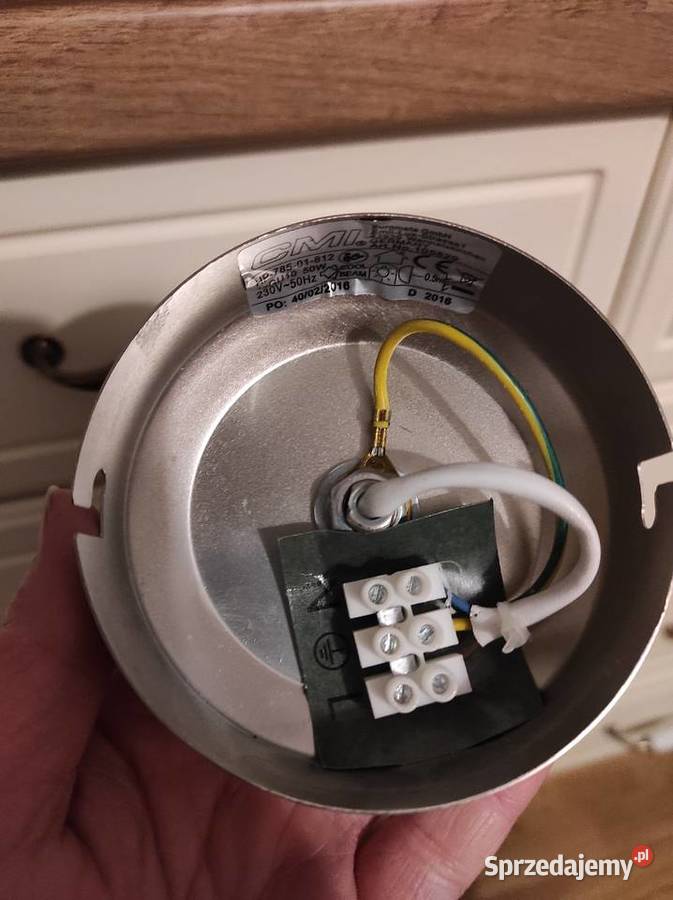 Srebrna aluminiowa lampka kinkiet ścienny lampa Olsztyn
