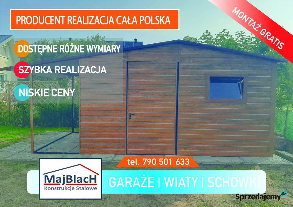 Garaż Blaszany Wiatka OgrodowaSchowek na świętokrzyskie Starachowice