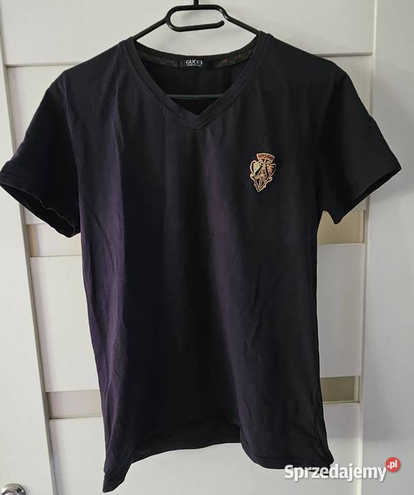 Gucci t shirt koszulka M granatowa bawełna super Poznań