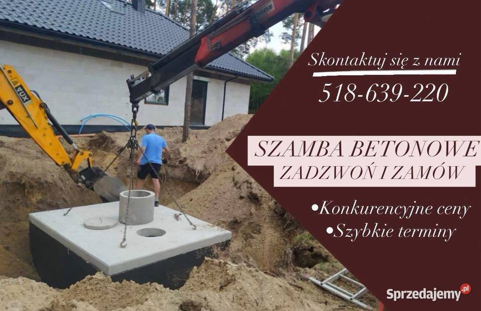 Szambo Betonowe Zbiornik Betonowy PODDĘBICE Poddębice sprzedam