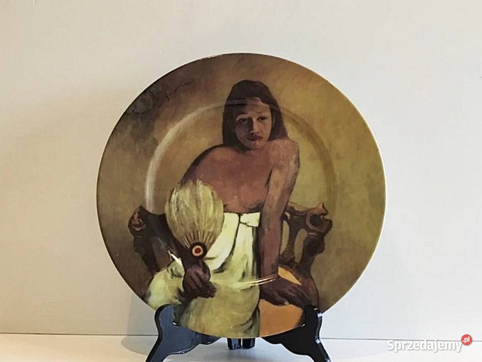 Dziewczyna z wachlarzem P Gauguin 1902 Tahiti Antyki, Sztuka, Kolekcje kujawsko-pomorskie Chełmno