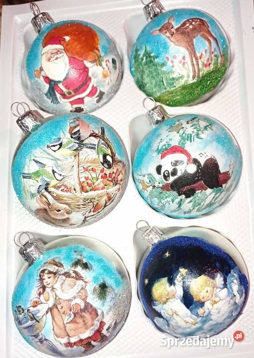 Bombki choinkowe szklane Rękodzieło Krosno
