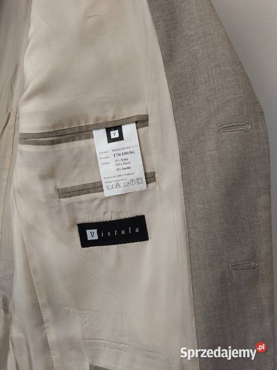 Garnitur męski beżowy letni marki Vistula Rozmiar M Szczecin
