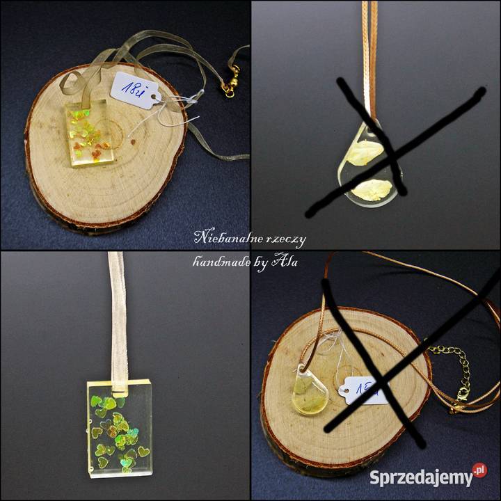 Biżuteria z żywicy wisiorek naszyjnik sprzedam