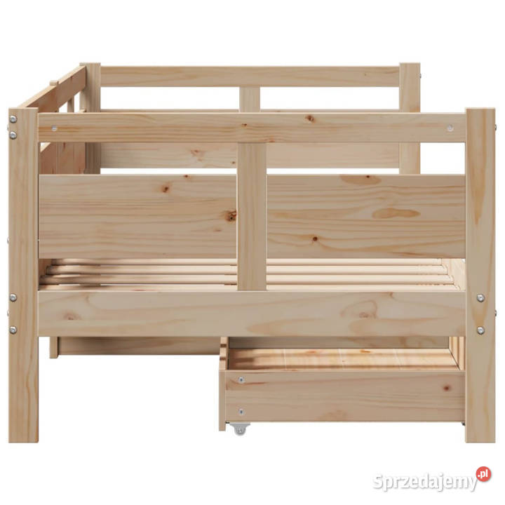 Łóżko dzienne z szufladami lite drewno sosnowe 203cm mazowieckie