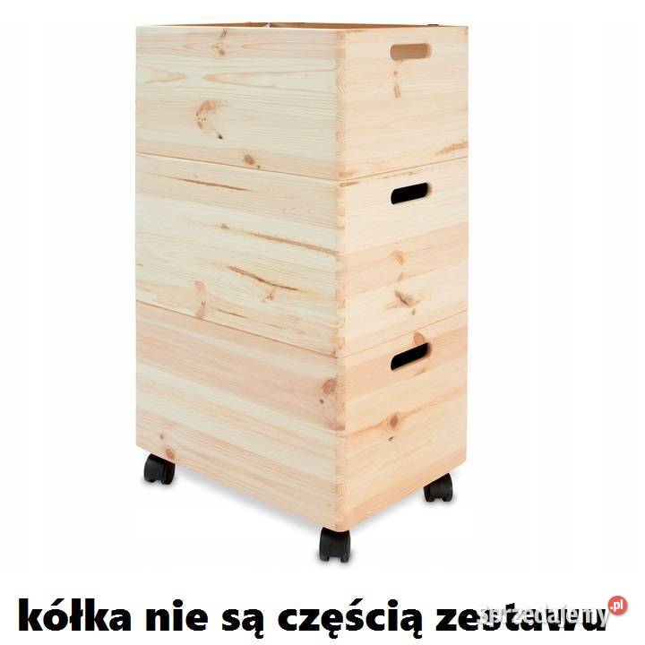 SKRZYNKA DREWNIANA PUDEŁKO Z UCHWYTAMI 40x30x23 Pozostałe Zamość sprzedam