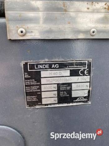 Wózek widłowy Linde H40D Linde Radziłów