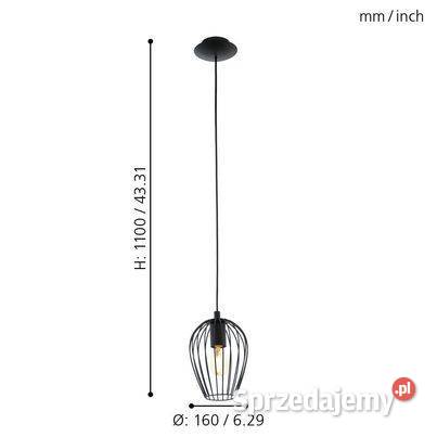 EGLO NEWTOWN Lampa wisząca E27 czarna 110 Przeźmierowo