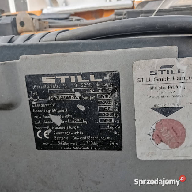 Wózek widłowy elektryczny Still RX5015 Suchedniów sprzedam