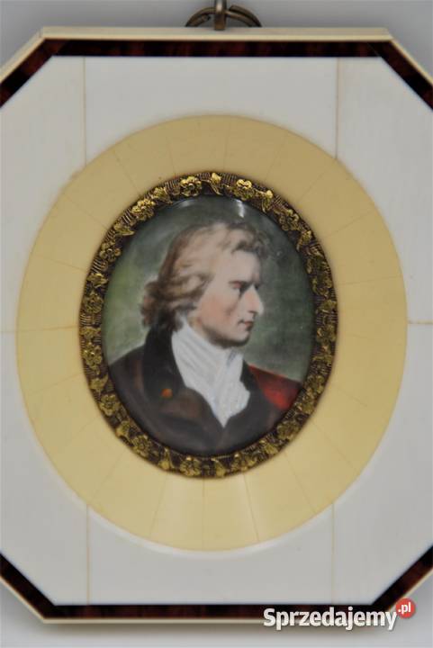 Miniatura na kości Friedrich von Schiller Malarstwo wielkopolskie Poznań