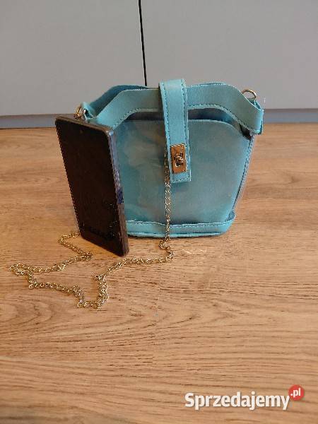 Mała torebka damska listonoszka turkusowa z Torby i torebki Warszawa sprzedam