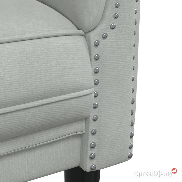 Sofa 3osobowa jasnoszara tapicerowana aksamitem mazowieckie Warszawa