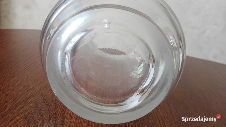 Dzbanek duży szlif ręczny stare szkło PRL Białystok sprzedam