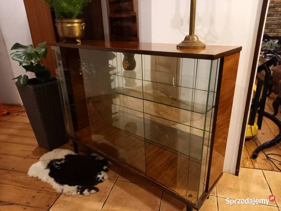 Witryna lustro szklana retro lata 60 barek Gdańsk sprzedam