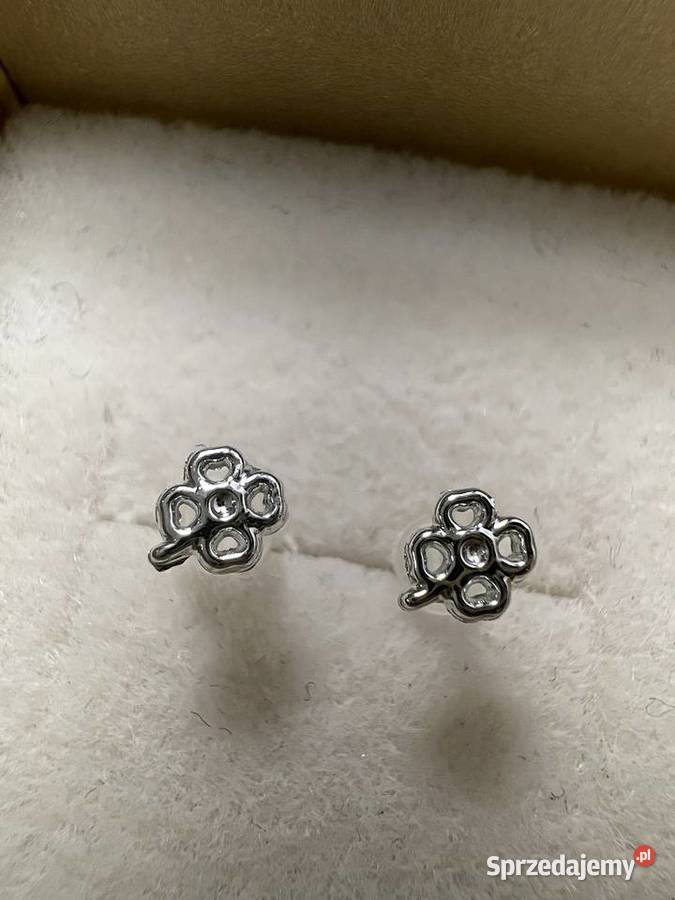 Kolczyki srebrne koniczyny koniczyna podkarpackie Jasło