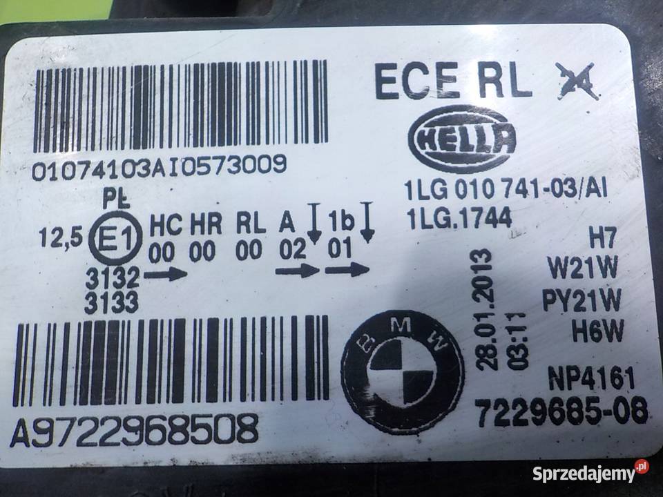 BMW 1 F21 13r 1115 HB 3D lampa lewa przod Suków