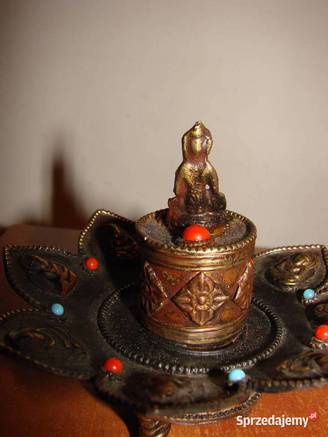 orientalna miedziana podstawka na kadzidełka Pruszcz Gdański
