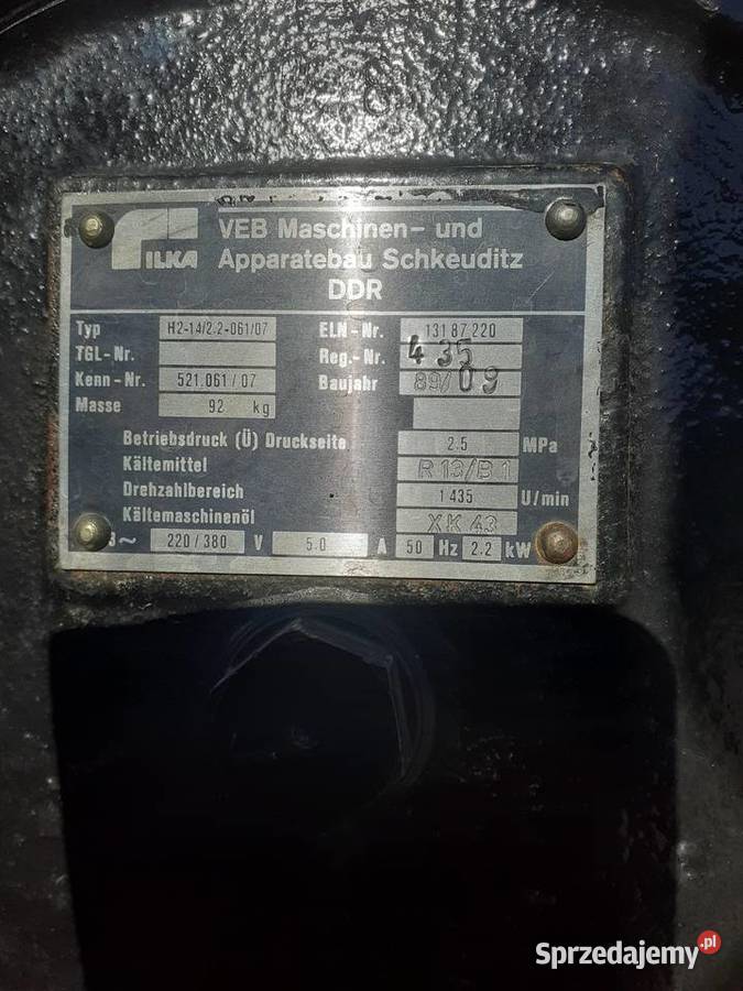 Sprężarka chlodnicza Produkcja Sulechów sprzedam