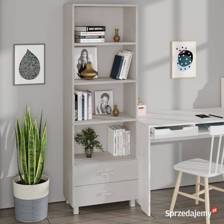 Szafka HAMAR biała 60x35x180 lite drewno sosnowe mazowieckie Warszawa