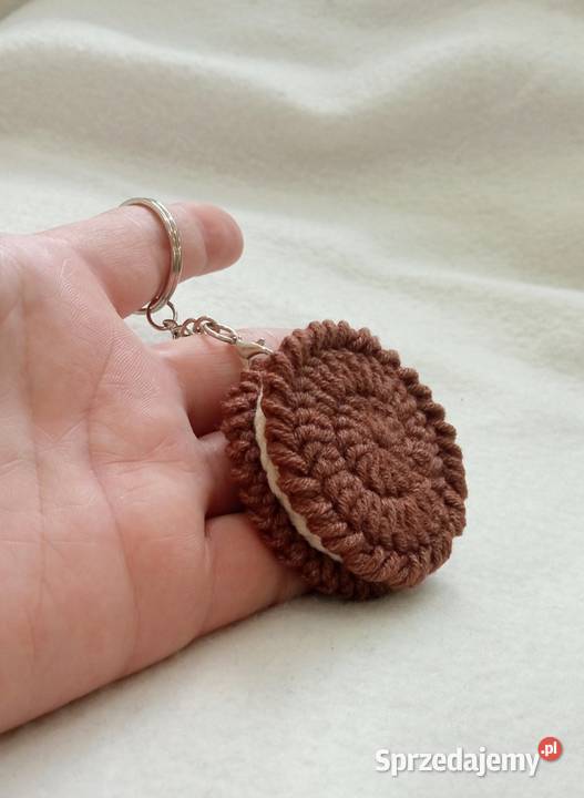 Ciasteczko Oreo wykonane na szydełku brelok Rękodzieło Łask