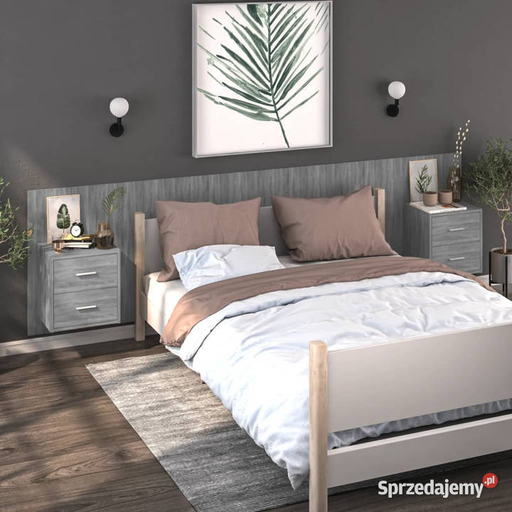 Wisząca szafka nocna szary dąb sonoma WM816960 Warszawa