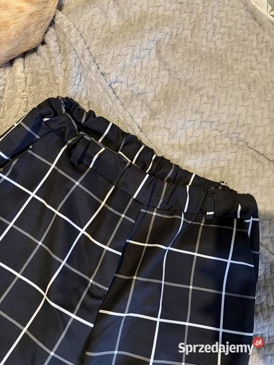 Spodnie w kratkę Moda i Styl Lipia Góra