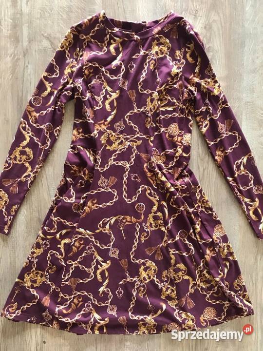 Sukienka z łańcuchowym wzorem 3436 podlaskie Hajnówka