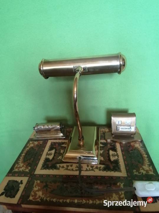 Stara mosiężna lampa gabinetowa z łat 60 tych małopolskie Kraków