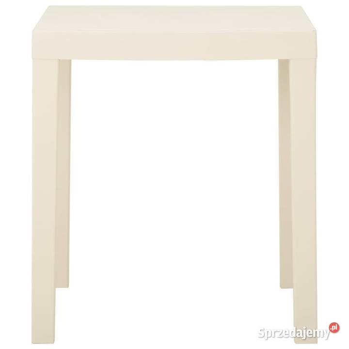 Stolik ogrodowy biały 79 x 65 x 72 plastikowy Warszawa