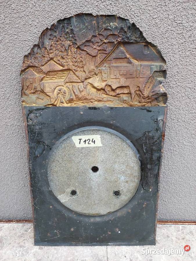 T124 Tarcza starego zegara comtoise otwory Tczew