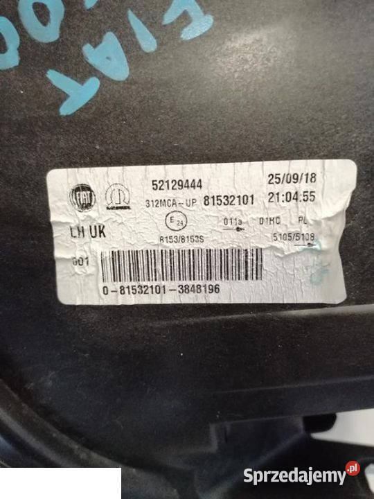 FIAT 500 LIFT REFLEKTORY PRAWY LEWY KOMPLET Kozubszczyzna sprzedam