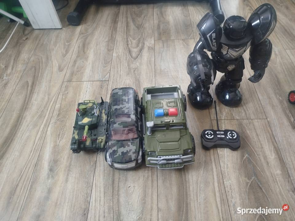 Zabawki zestaw robót czołg i samochody Zabawki Terebiń