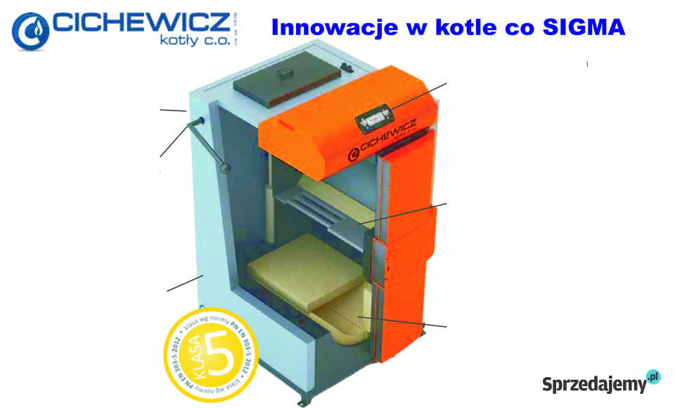 Kocioł grzewczy Sigma na drewno z dotacją czyste drewno małopolskie Kraków