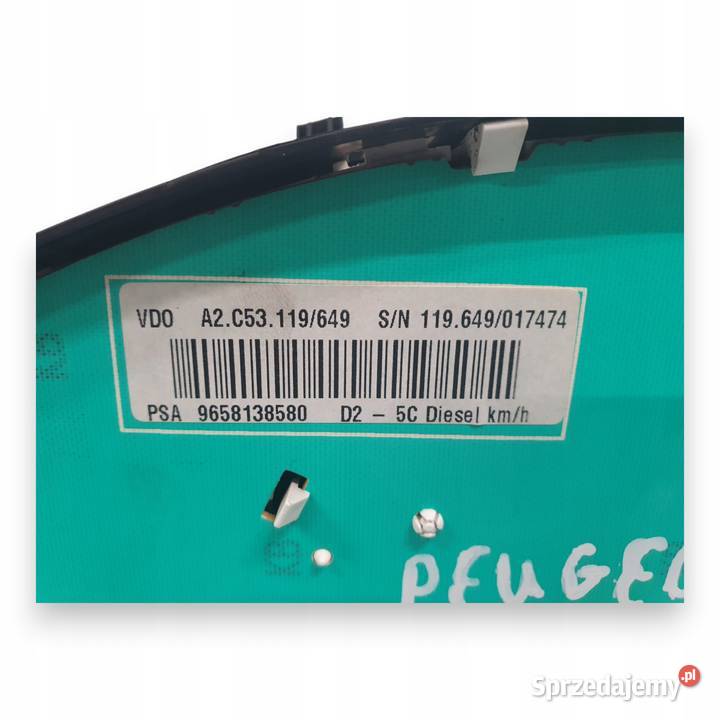 LICZNIK ZEGARY 9658138580 Peugeot 407 16 20 22 Chełm