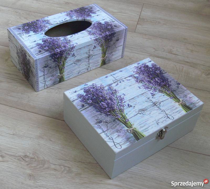 Komplet szkatułka XXL na biżuterię chustecznik Halinów