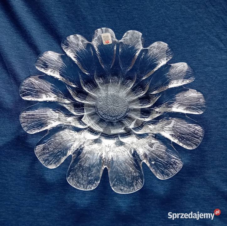 Miska Holmegaard sygnowana szkło mrożone Proj Koźminek